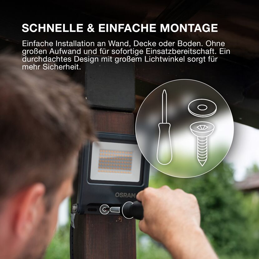 LED-Arbeitsleuchte 'Endura Flood PCR' 20 W 1800 lm Warmweiß IP 65