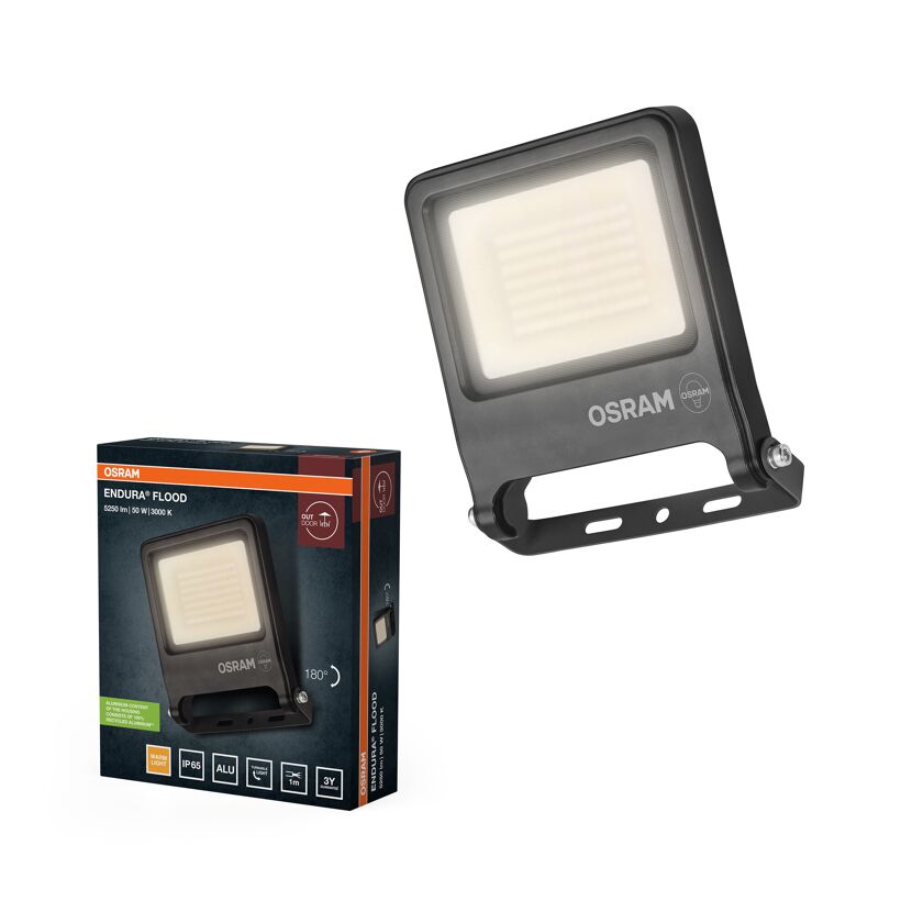 LED-Arbeitsleuchte 'Endura Flood PCR' 50 W 5000 lm Warmweiß IP 65