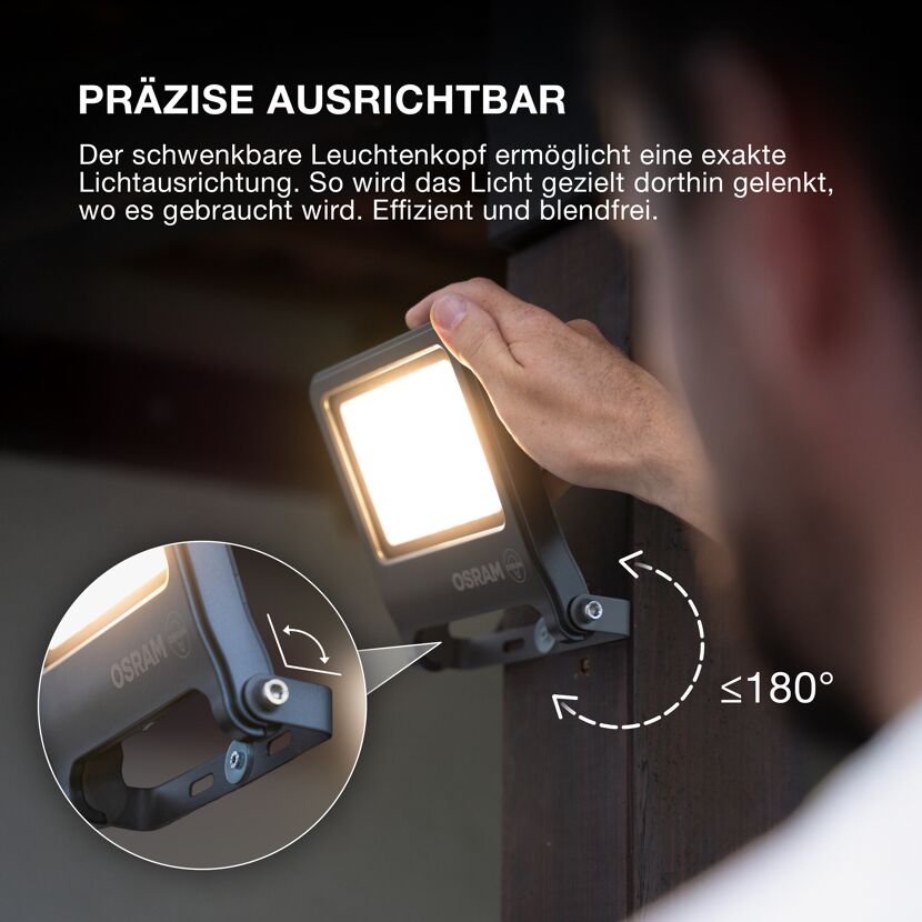 LED-Arbeitsleuchte 'Endura Flood PCR' 50 W 5000 lm Warmweiß IP 65