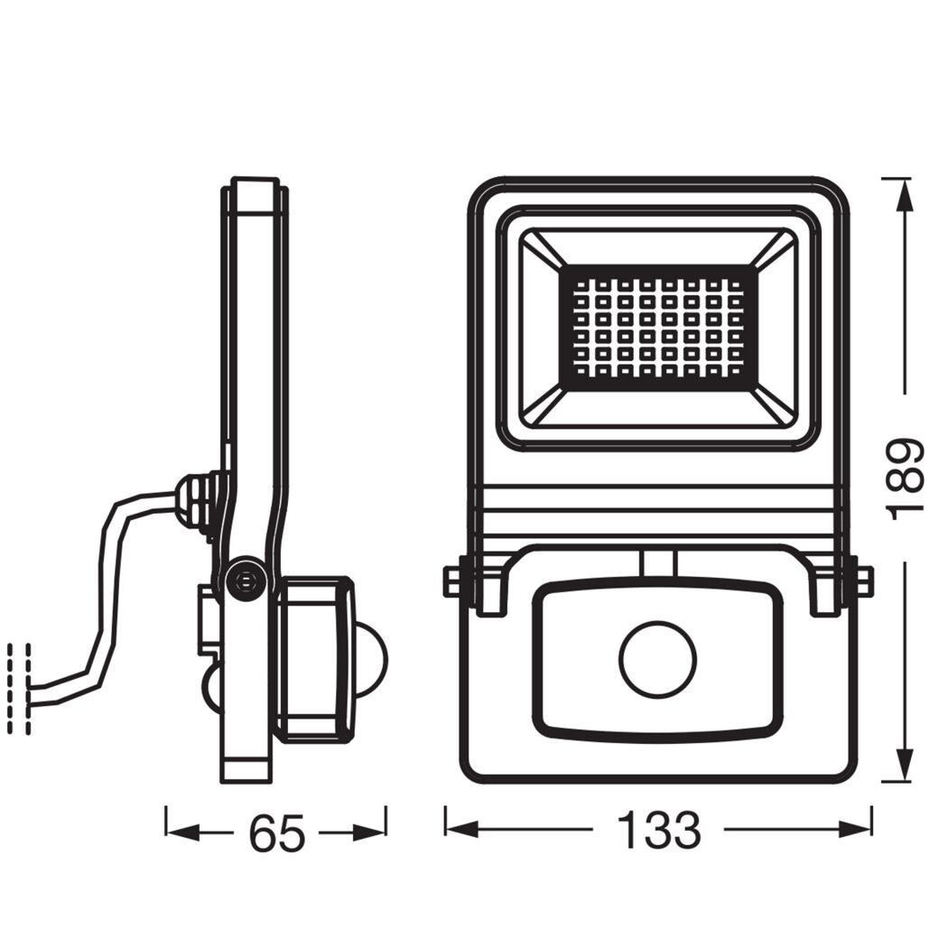 LED-Arbeitsleuchte 'Endura Flood Sensor PCR' 30 W 3000 lm Warmweiß IP 44