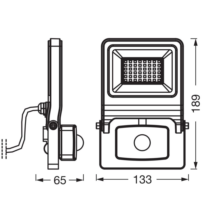 LED-Arbeitsleuchte 'Endura Flood Sensor PCR' 30 W 3000 lm Warmweiß IP 44