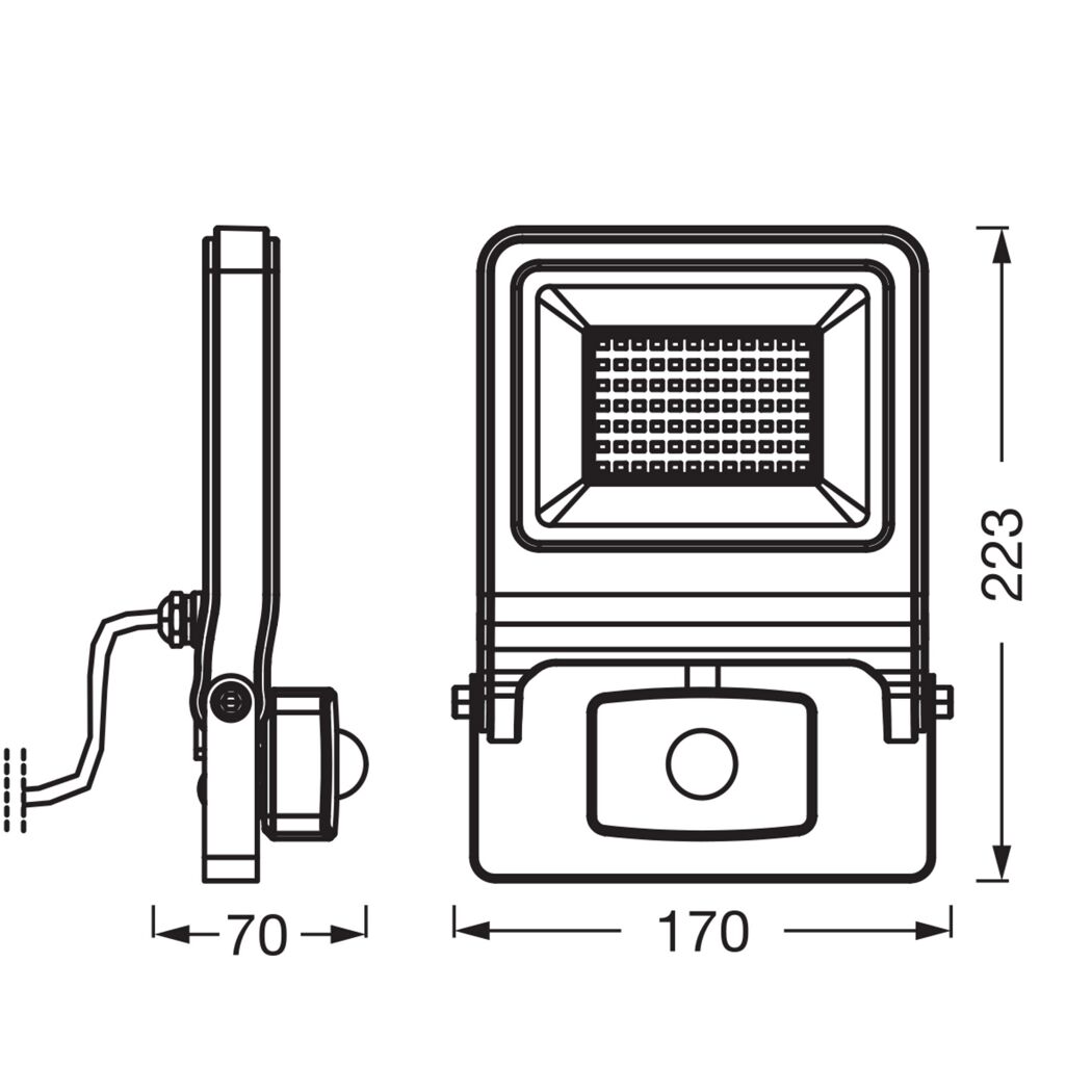 LED-Arbeitsleuchte 'Endura Flood Sensor PCR' 50 W 5000 lm Warmweiß IP 44