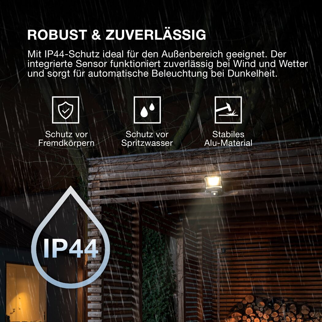 LED-Arbeitsleuchte 'Endura Flood Sensor PCR' 50 W 5000 lm Warmweiß IP 44