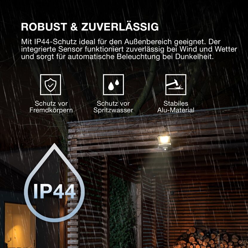 LED-Arbeitsleuchte 'Endura Flood Sensor PCR' 50 W 5000 lm Warmweiß IP 44