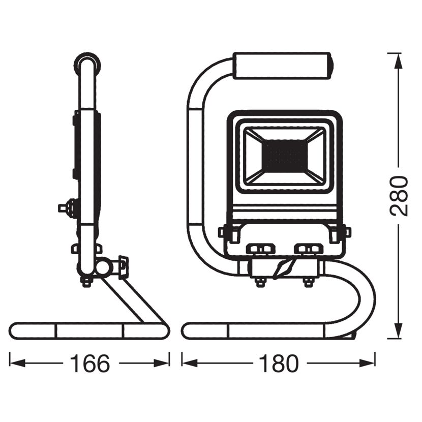 LED-Arbeitsleuchte 'Worklights S-STAND' 20 W 1800 lm Neutralweiß IP 65