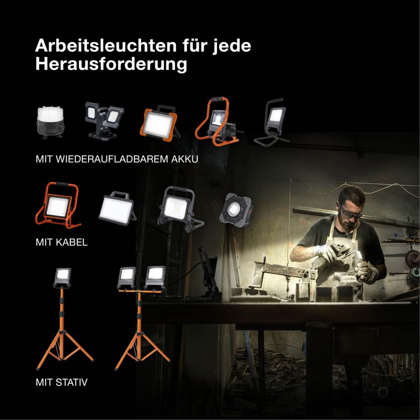 LED-Arbeitsleuchte 'Worklights S-STAND' 20 W 1800 lm Neutralweiß IP 65