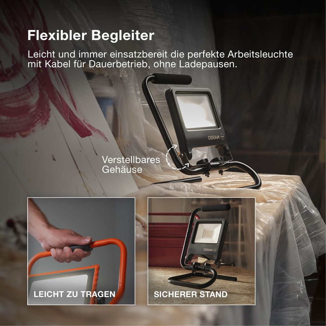 LED-Arbeitsleuchte 'Worklights S-STAND' 20 W 1800 lm Neutralweiß IP 65