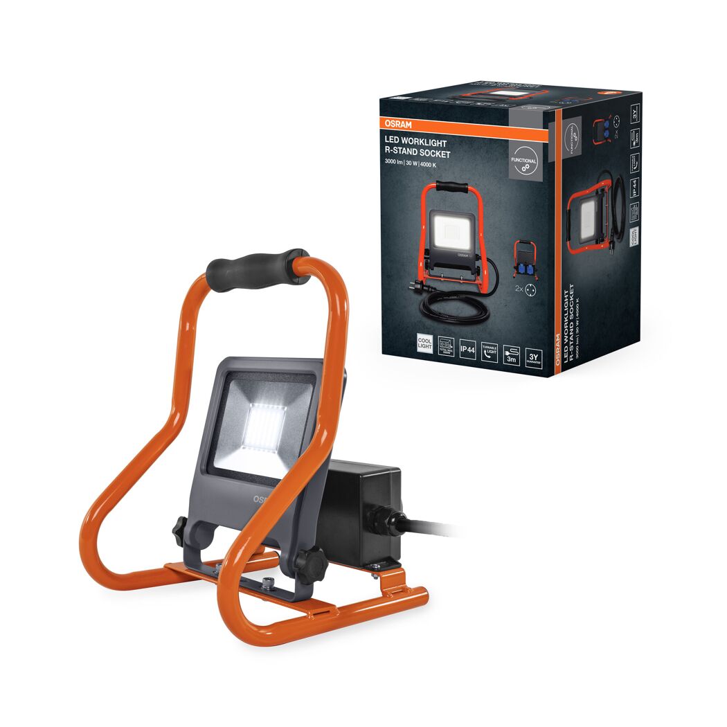LED-Arbeitsleuchte 'Worklights R-STAND Socket' 30 W 3000 lm Neutralweiß IP 44
