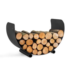 Kaminholzregal 'Turyn 70' Stahl schwarz halbrund 70 x 36 x 45 cm