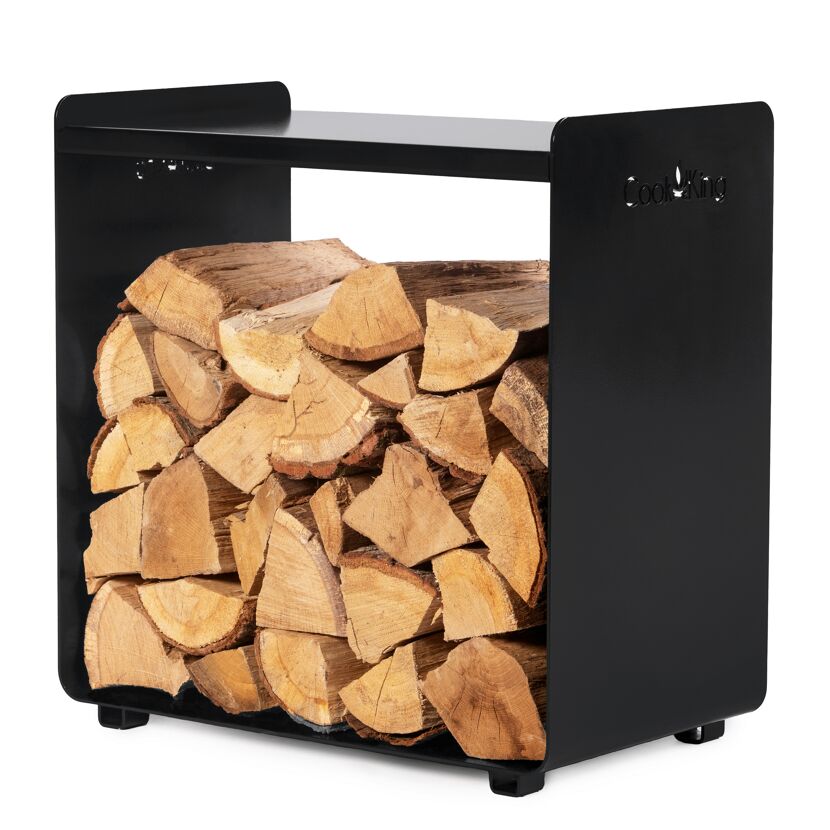 Kaminholzregal 'Fuego 50' Stahl schwarz 50 x 30 x 52 cm