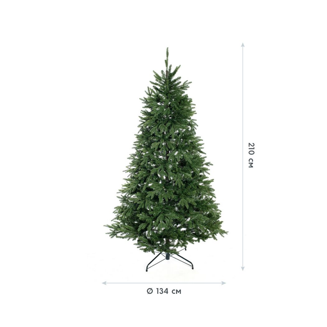 Künstlicher Weihnachtsbaum 'Sherwood' Fichte mit Ständer Ø 134 x 210 cm
