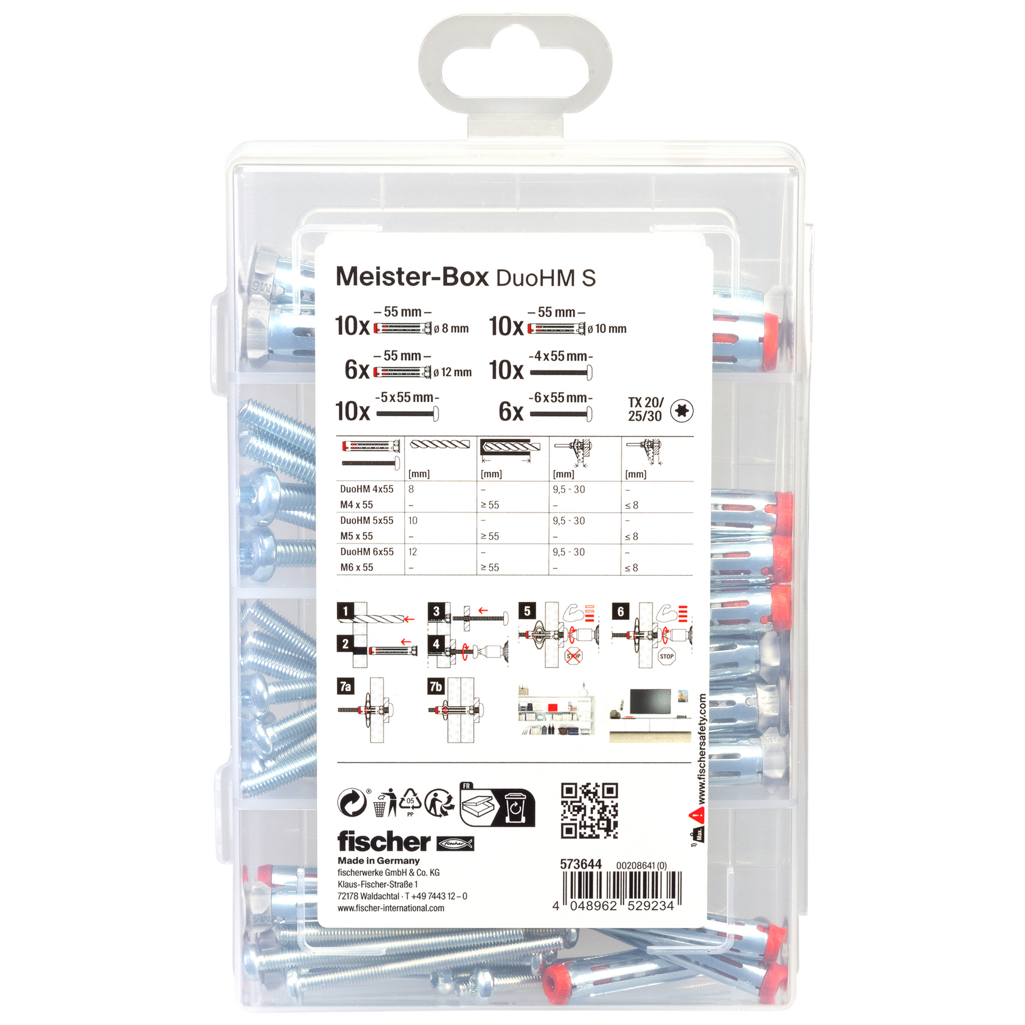 Hohlraumdübelset 'Meister-Box' DuoHM TX 52-teilig