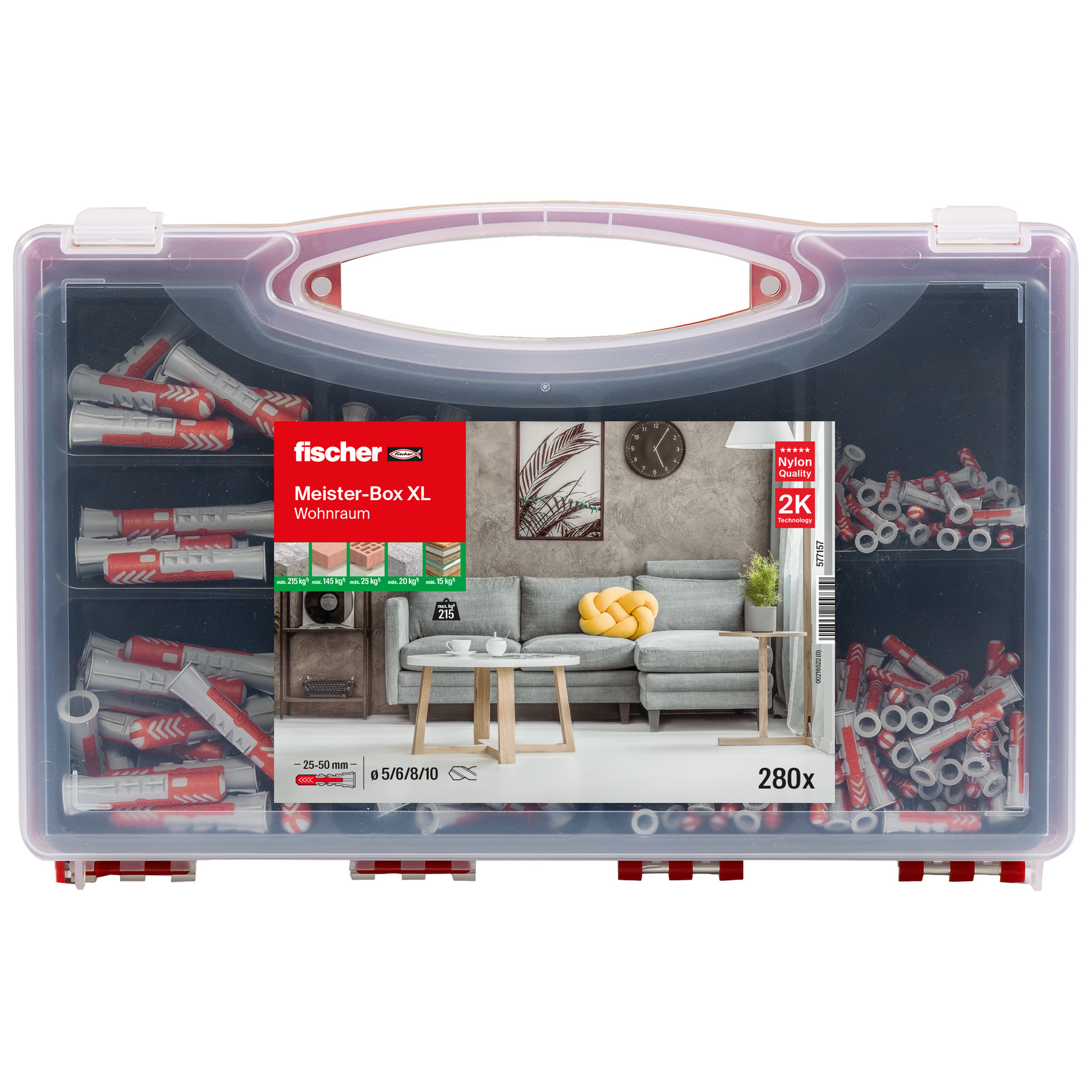 Dübelset für Wohnraum 'Meister-Box' 280-teilig
