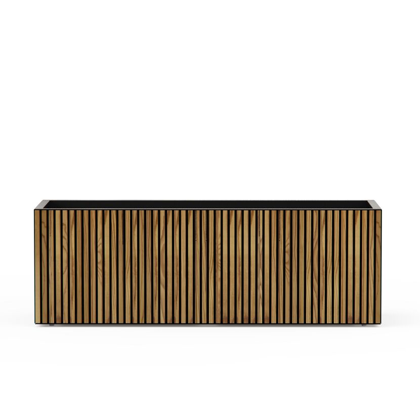 Pflanzkübel 'Deco Planter L' holzfarben/schwarz 150 x 50 x 50 cm
