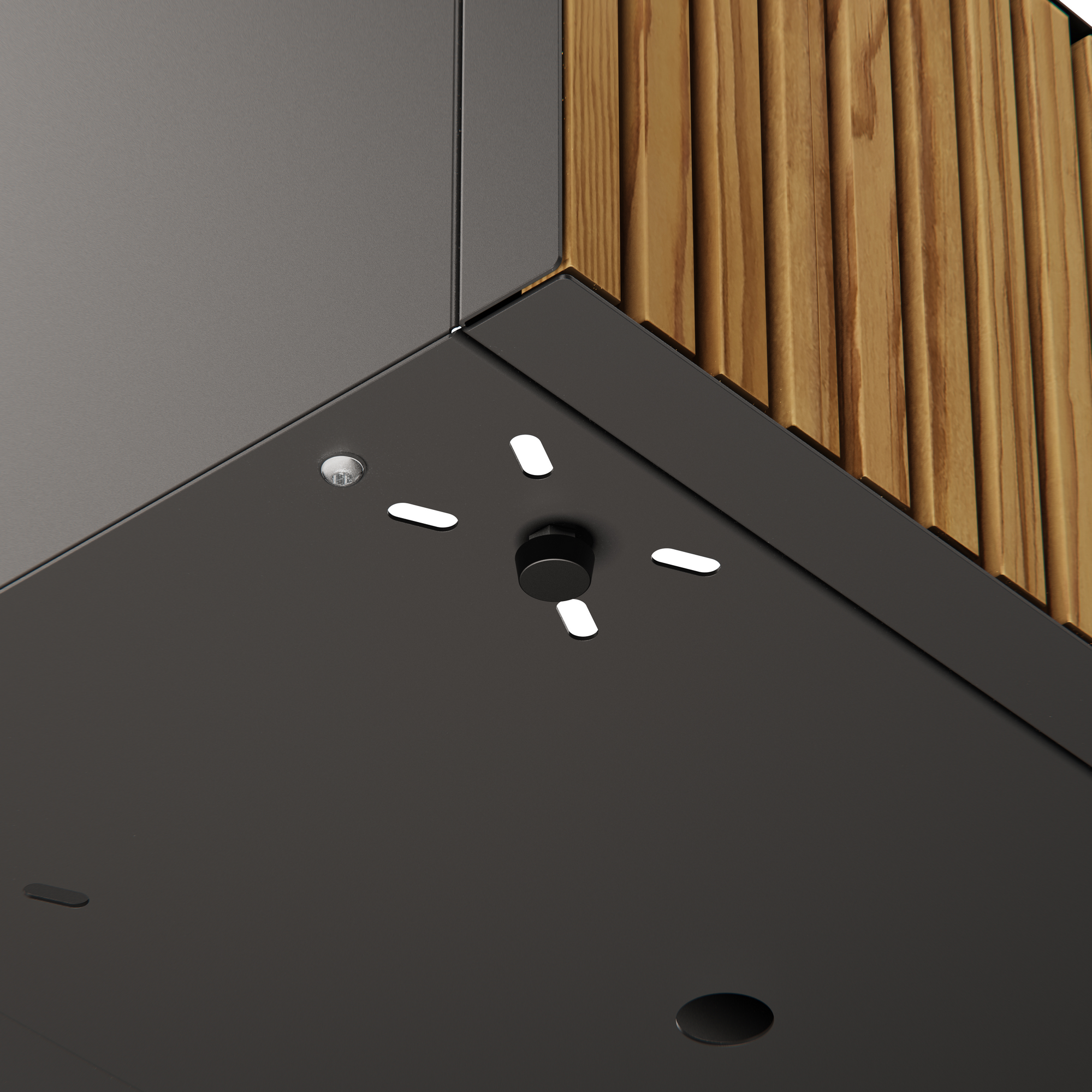 Pflanzkübel 'Deco Planter L' holzfarben/schwarz 150 x 50 x 50 cm