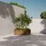 Pflanzkübel 'Deco Planter L' holzfarben/schwarz 150 x 50 x 50 cm