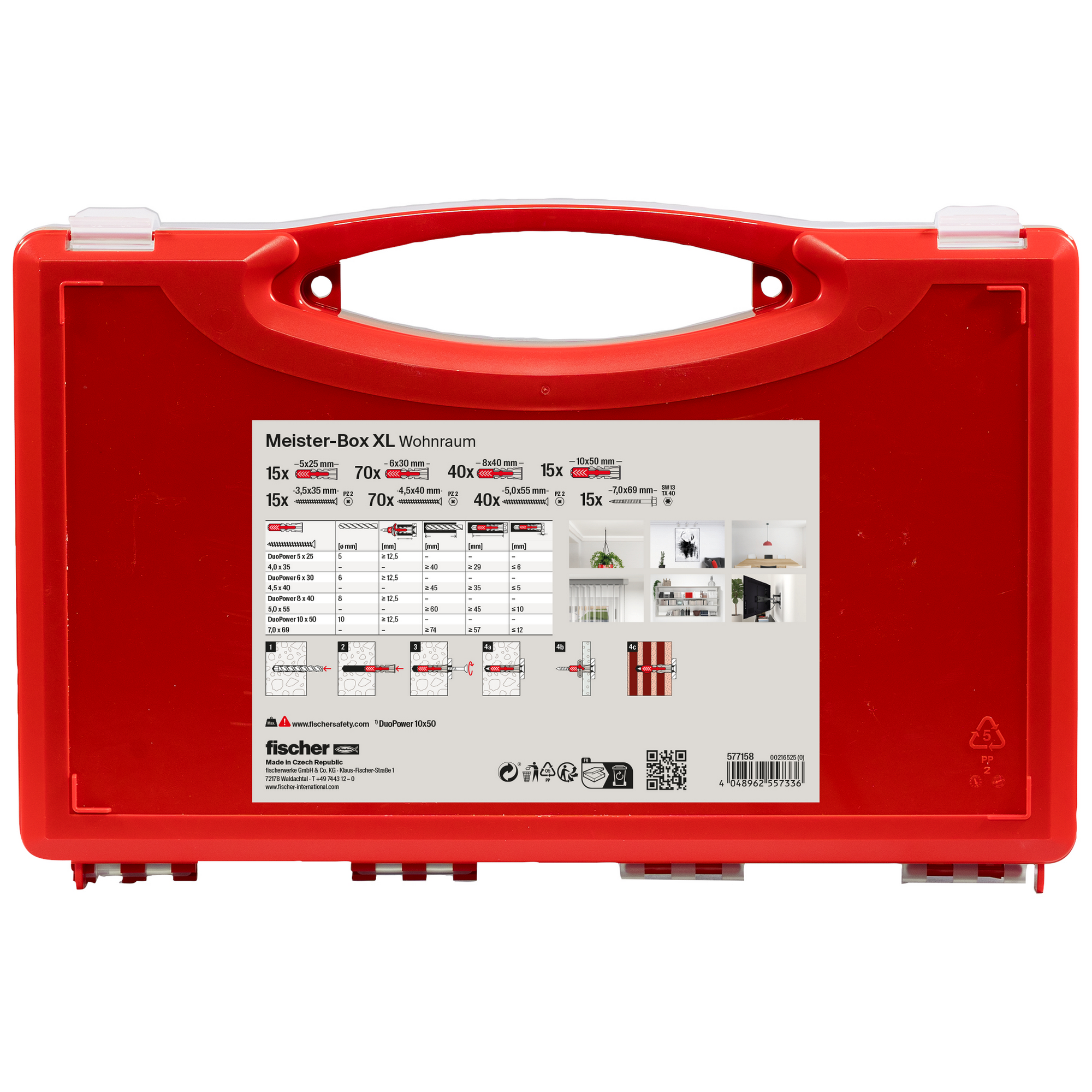 Dübelset für Wohnraum 'Meister-Box' 210-teilig