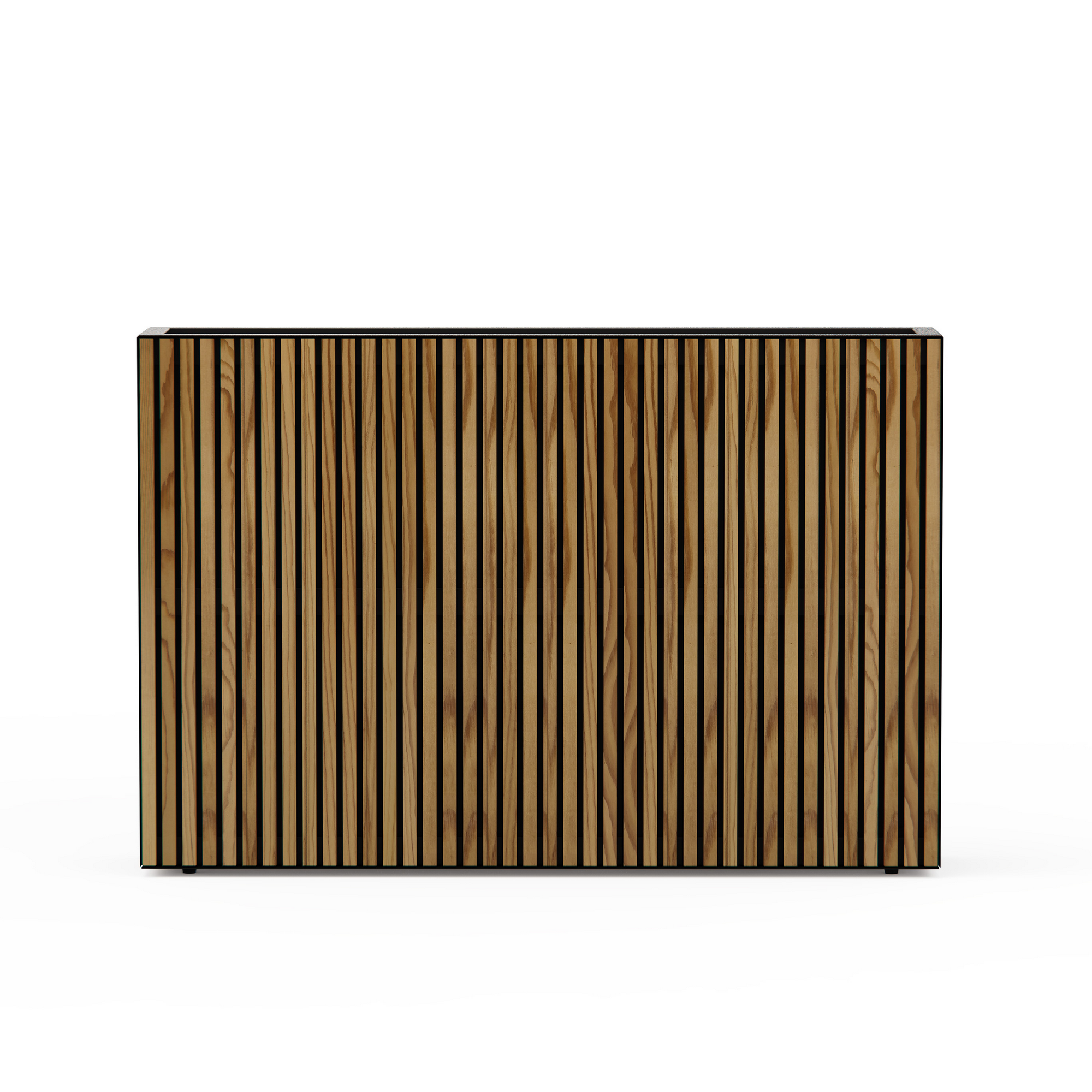 Pflanzkübel 'Deco Planter Divider' holzfarben/schwarz 120 x 25 x 80 cm