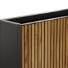 Pflanzkübel 'Deco Planter Divider' holzfarben/schwarz 120 x 25 x 80 cm