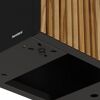 Pflanzkübel 'Deco Planter Divider' holzfarben/schwarz 120 x 25 x 80 cm