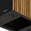 Pflanzkübel 'Deco Planter Divider' holzfarben/schwarz 120 x 25 x 80 cm