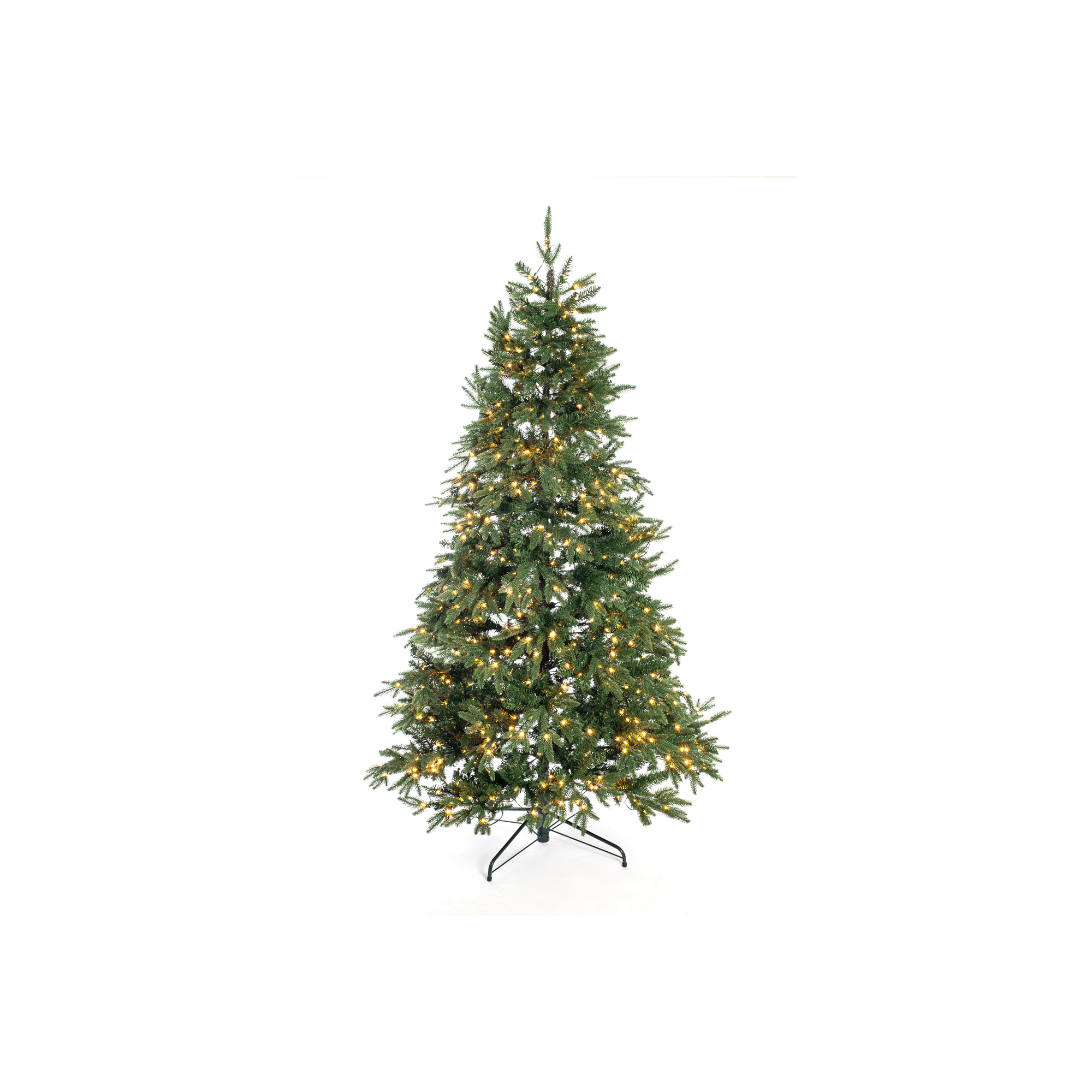 Künstlicher Weihnachtsbaum 'Sherwood' Fichte mit 800 LEDs in warmweiß/bunt, Fernbedienung, Ständer Ø 134 x 210 cm