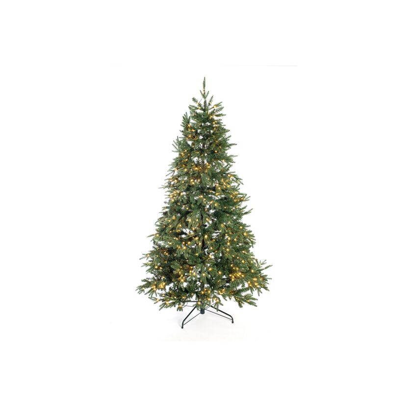 Künstlicher Weihnachtsbaum 'Sherwood' Fichte mit 800 LEDs in warmweiß/bunt, Fernbedienung, Ständer Ø 134 x 210 cm