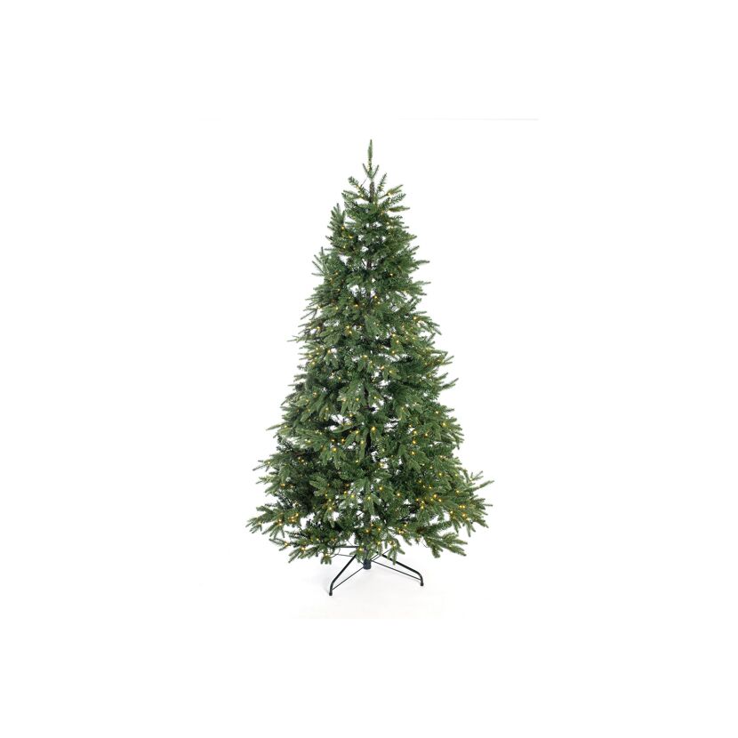 Künstlicher Weihnachtsbaum 'Sherwood' Fichte mit 800 LEDs in warmweiß/bunt, Fernbedienung, Ständer Ø 134 x 210 cm