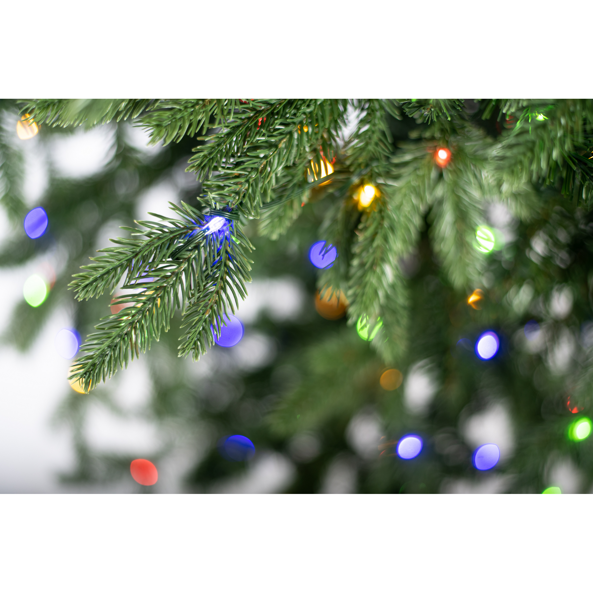 Künstlicher Weihnachtsbaum 'Sherwood' Fichte mit 800 LEDs in warmweiß/bunt, Fernbedienung, Ständer Ø 134 x 210 cm