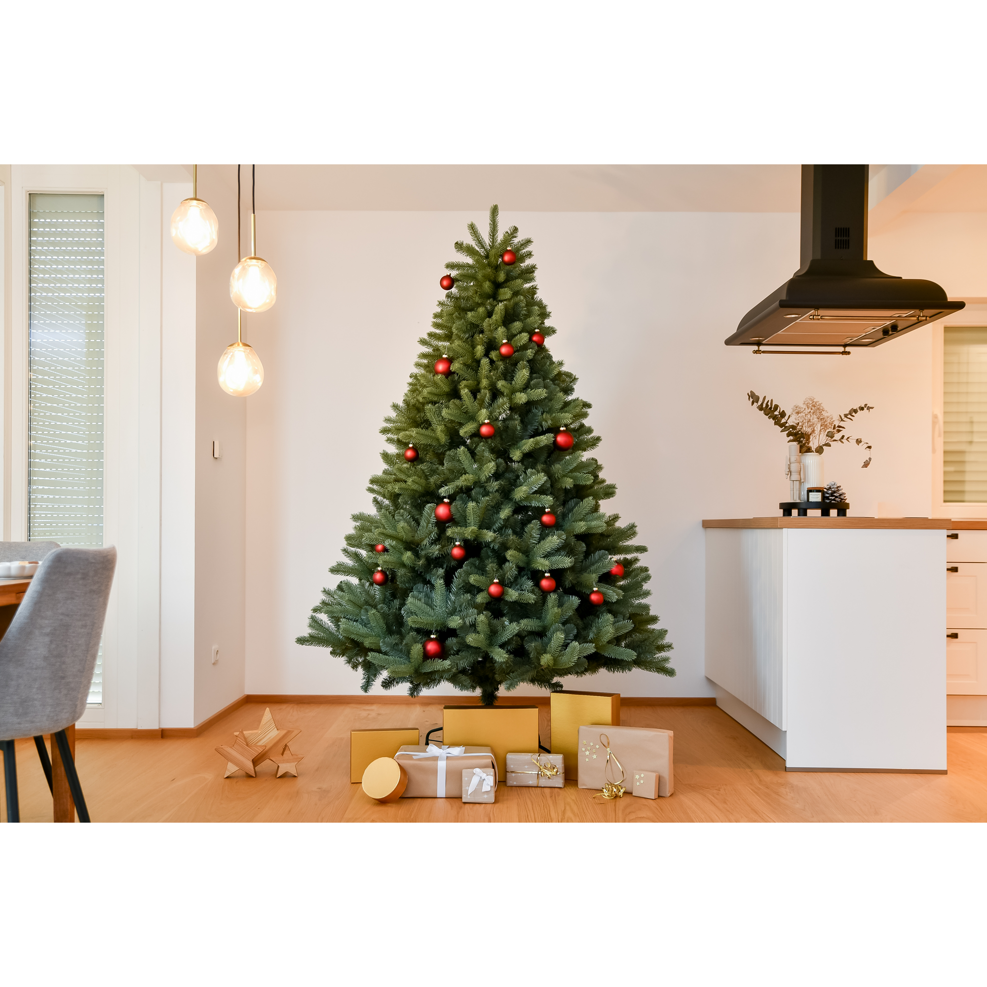 Künstlicher Weihnachtsbaum 'Vermont' Fichte mit Ständer Ø 150 x 210 cm