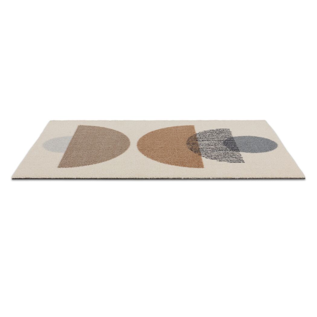 Fussmatte 'Miabella' 50 x 70 cm Kreise beige