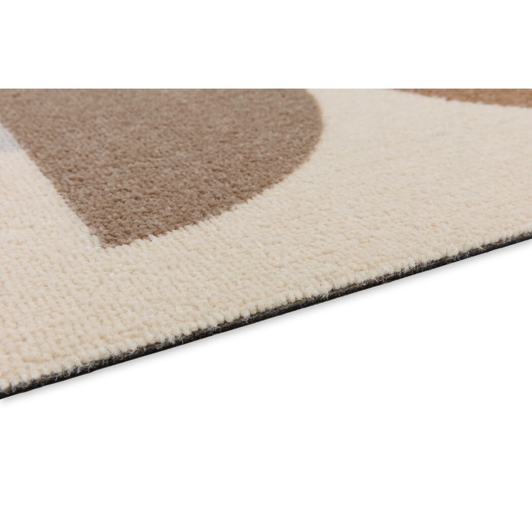 Fussmatte 'Miabella' 50 x 70 cm Kreise beige