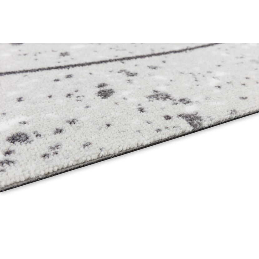 Fussmatte 'Miabella' 66 x 110 cm Herz Marmor hellgrau