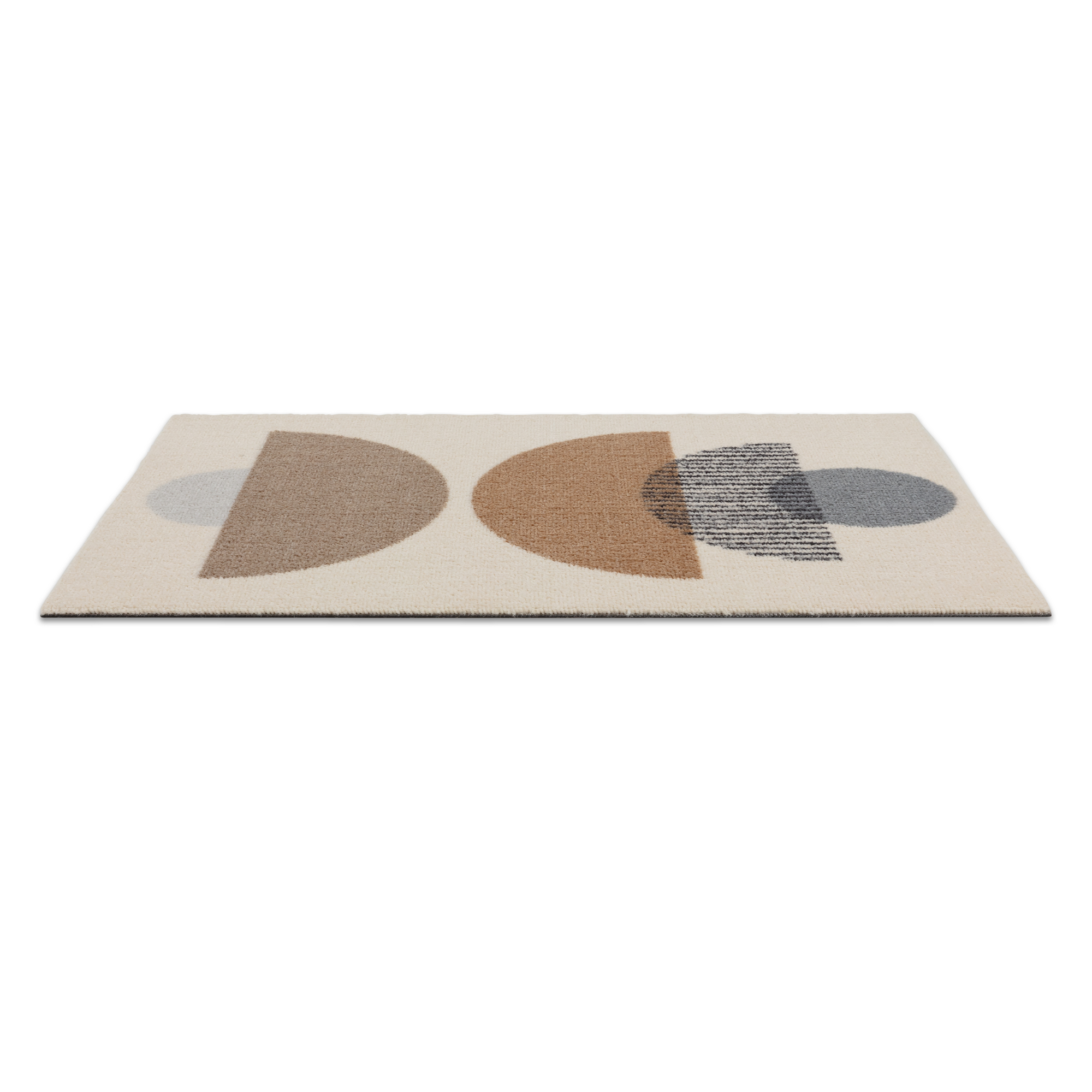 Fussmatte 'Miabella' 66 x 110 cm Kreise beige