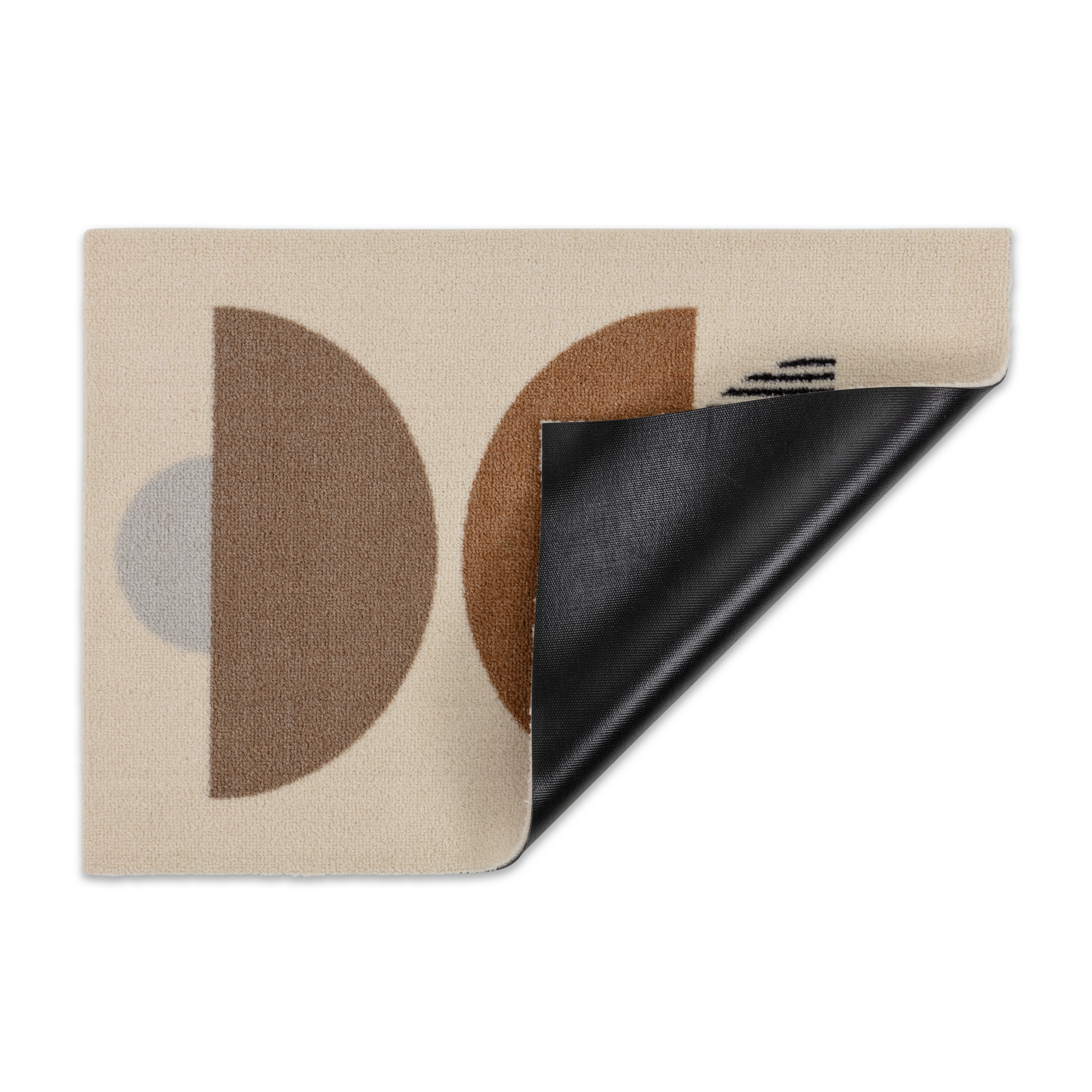 Fussmatte 'Miabella' 66 x 110 cm Kreise beige