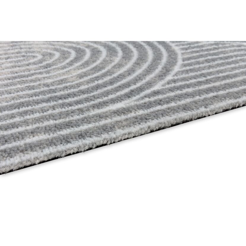 Fussmatte 'Miabella' 50 x 150 cm Kringel hellgrau