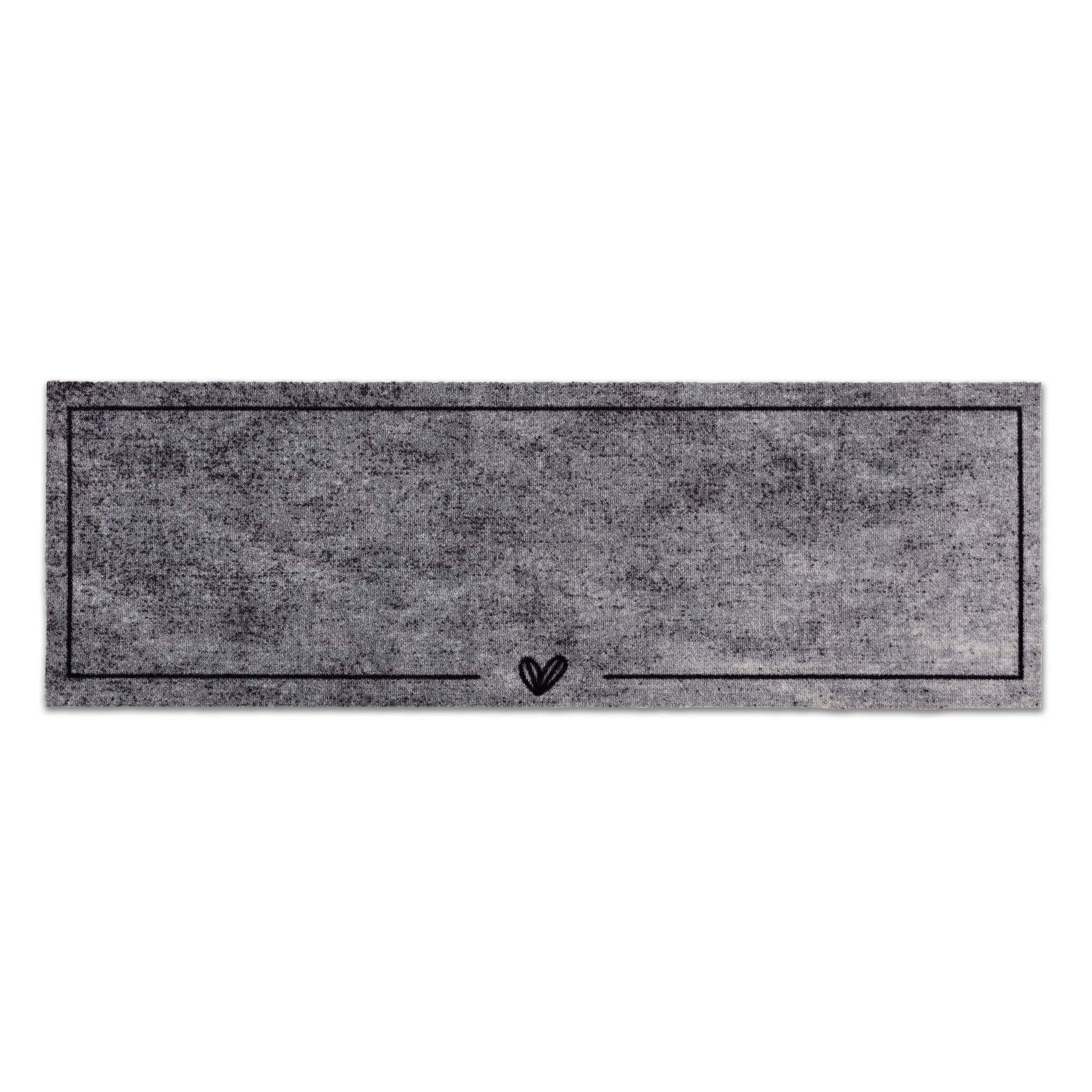 Fussmatte 'Miabella'  50 x 150 cm Melange Rahmen Herz