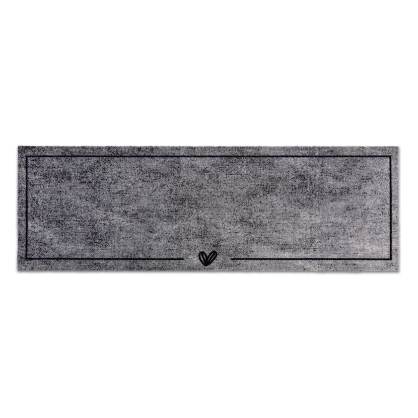 Fussmatte 'Miabella'  50 x 150 cm Melange Rahmen Herz
