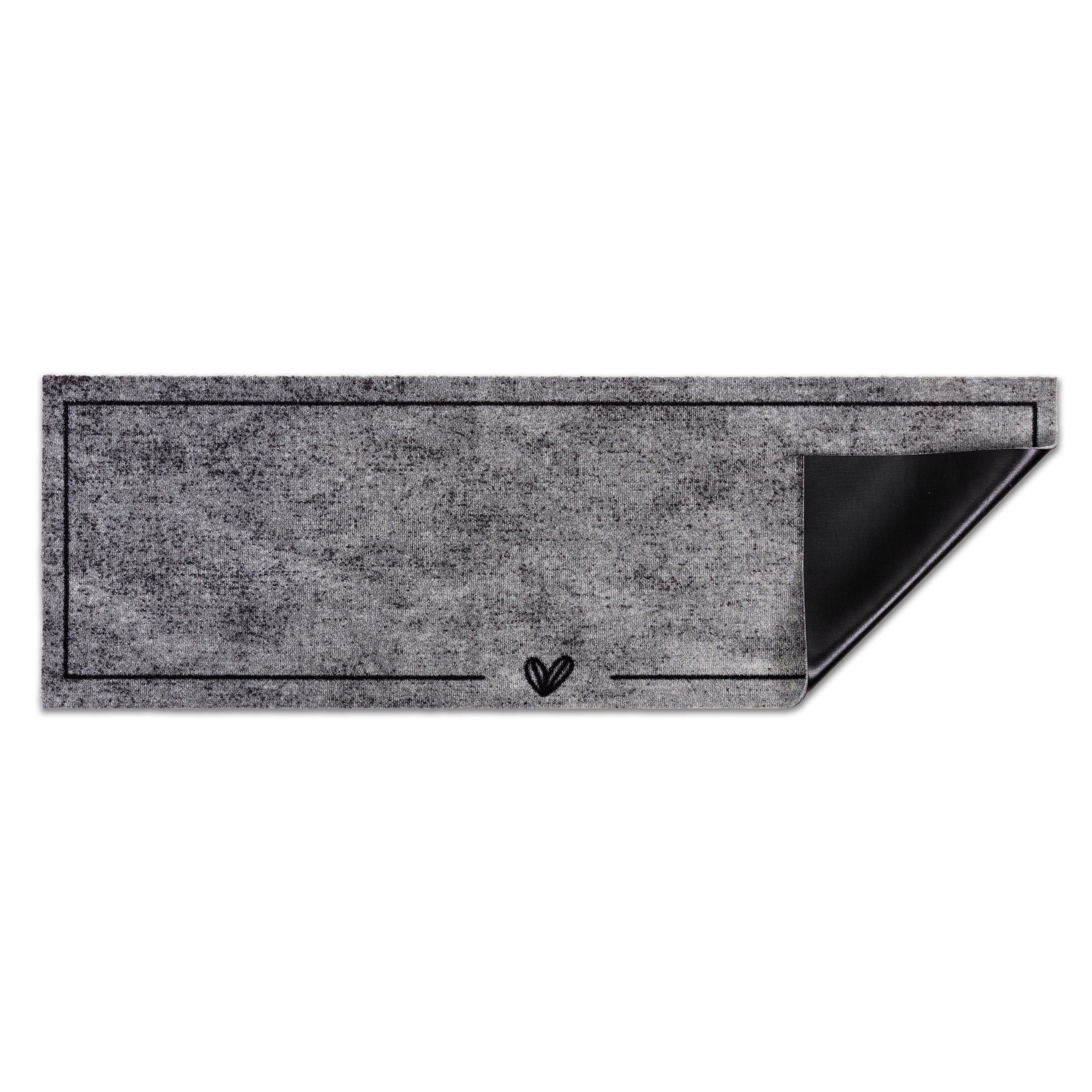 Fussmatte 'Miabella'  50 x 150 cm Melange Rahmen Herz