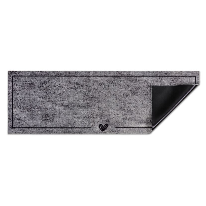 Fussmatte 'Miabella'  50 x 150 cm Melange Rahmen Herz