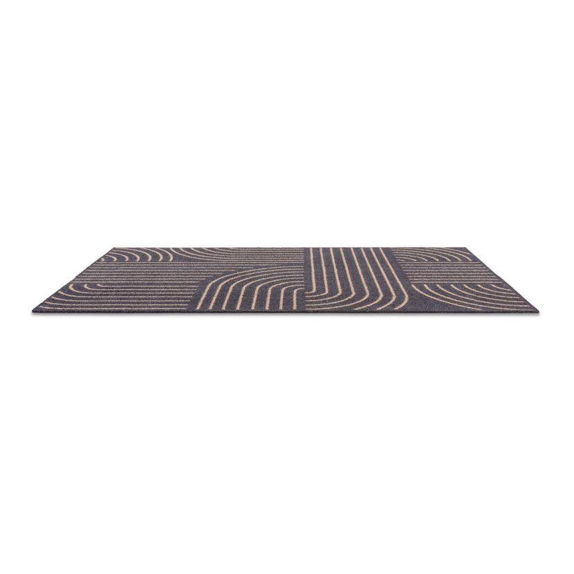 Fussmatte 'Miabella'  50 x 150 cm Kringel schwarz