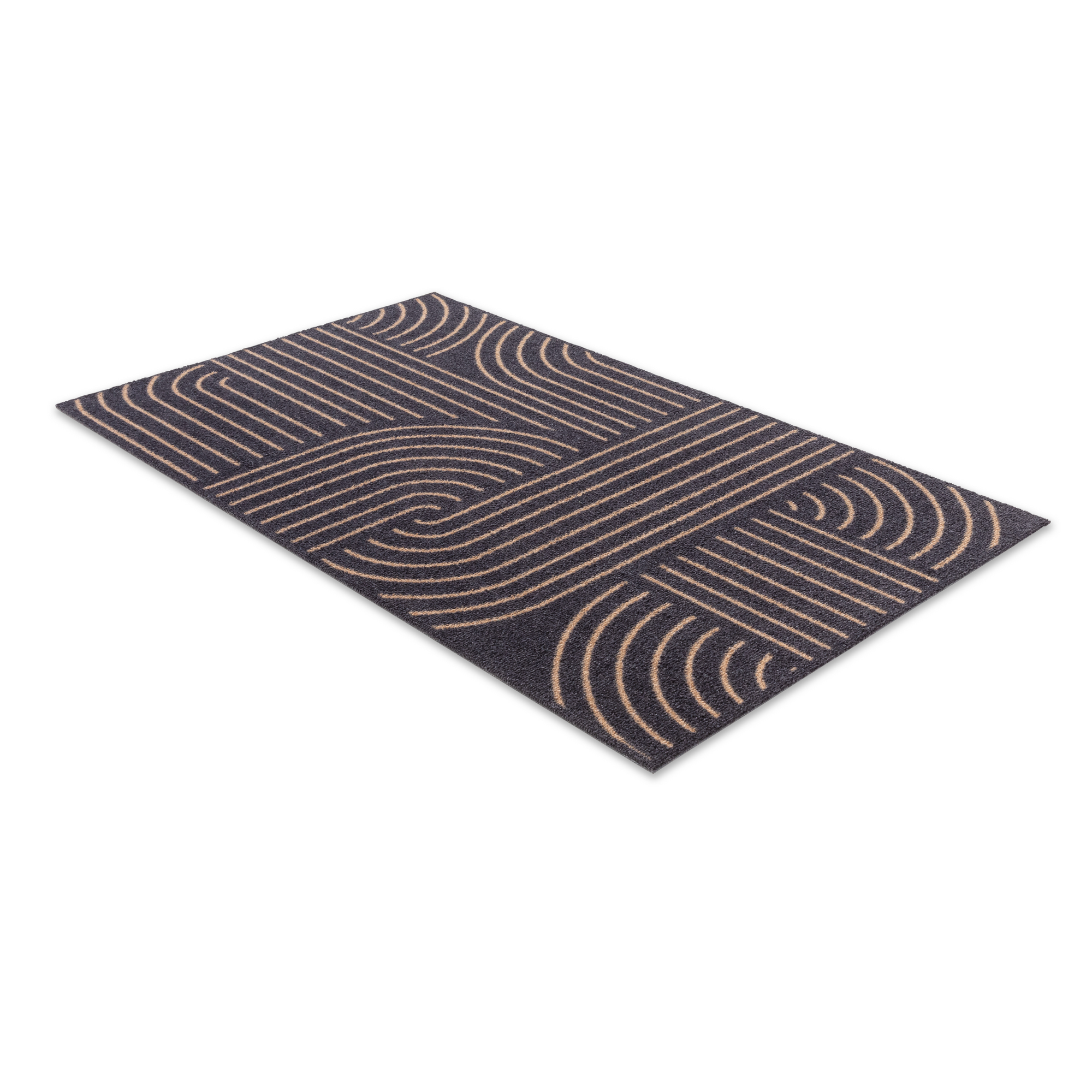 Fussmatte 'Miabella'  50 x 150 cm Kringel schwarz