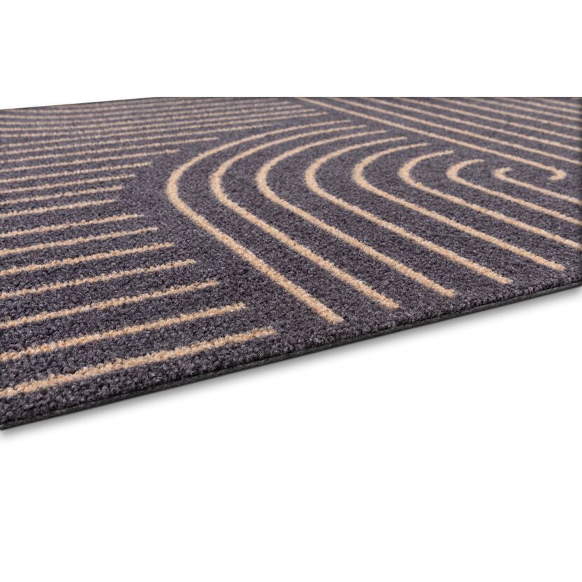 Fussmatte 'Miabella'  50 x 150 cm Kringel schwarz