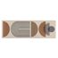 Fussmatte 'Miabella' 50 x 150 cm Kreise beige