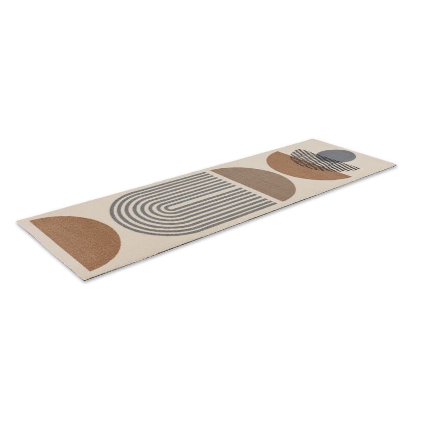 Fussmatte 'Miabella' 50 x 150 cm Kreise beige