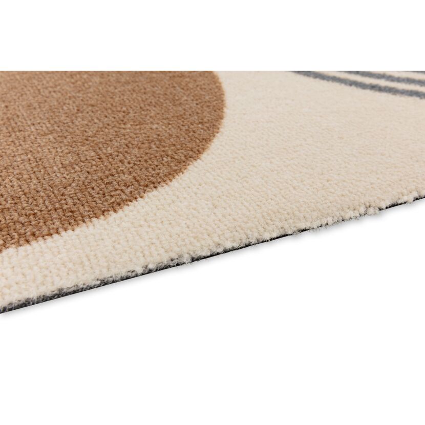 Fussmatte 'Miabella' 50 x 150 cm Kreise beige