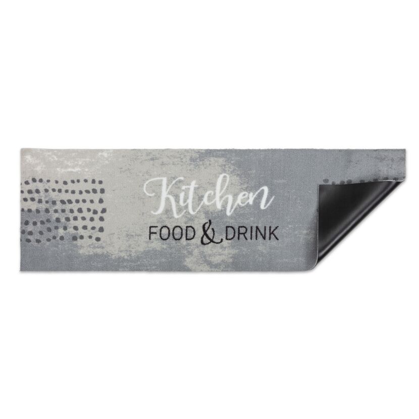 Fussmatte 'Miabella' 50 x 150 cm Kitchen Food&Drink grau