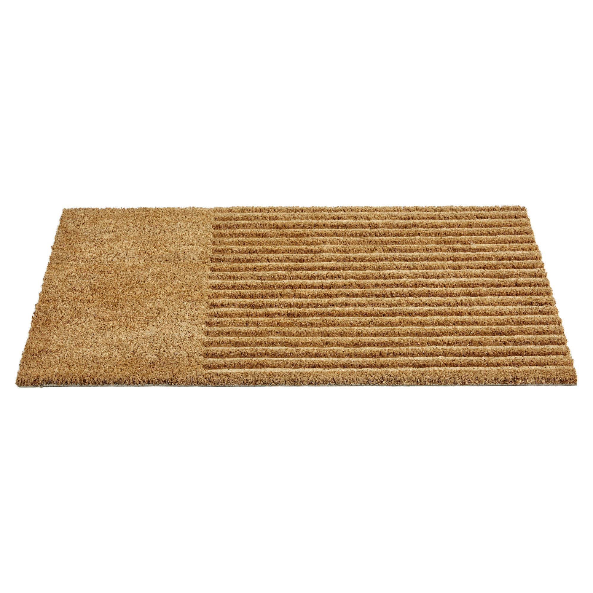 Fußmatte 'Coco Shape' ca. 45 x 75 cm Streifen natur
