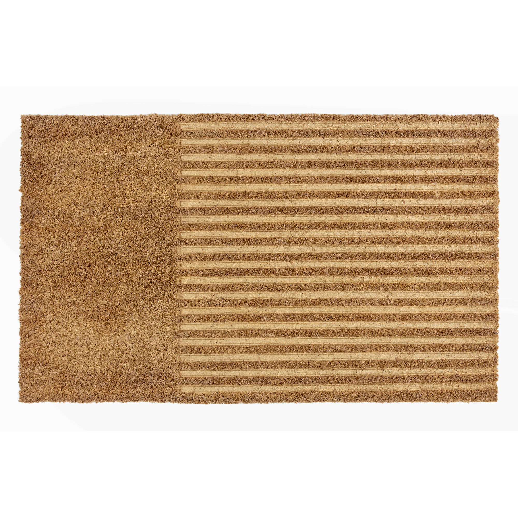 Fußmatte 'Coco Shape' ca. 45 x 75 cm Streifen natur