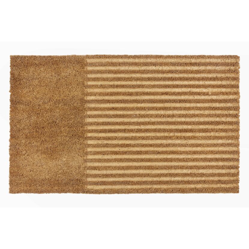 Fußmatte 'Coco Shape' ca. 45 x 75 cm Streifen natur